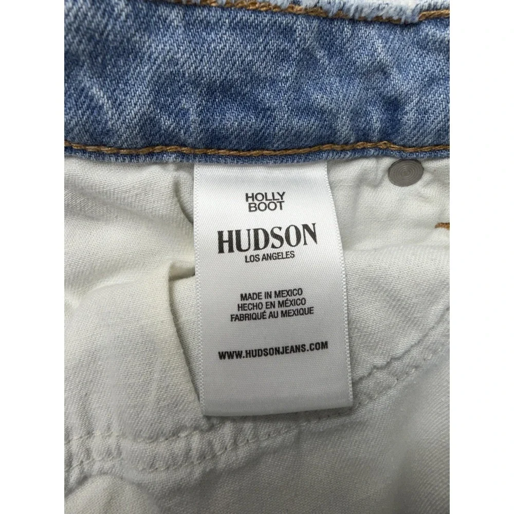 Hudson Holly‎ Boot Jeans Womens 27 Blue Light Wash Mid Rise Bootcut Distressed